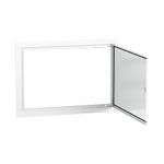 Lacquered aluminium door with frame DR48 for Flush Distributrion Board DARP-48, color: white