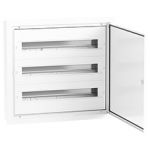 Flush Distribution Board DARP-72 (3x24), lacquered aluminium door, descriptive labels, aluminum TH rail (eurobus), IP54