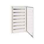 Flush Distribution Board DARP-168 (7x24), lacquered aluminium door, descriptive labels, aluminum TH rail (eurobus), IP54