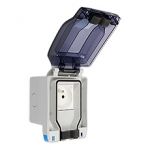 Hermetic Socket AVE IP66 2P+Z with hinged transparent lid, colour: gray, 16A, 250V~