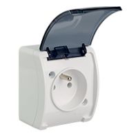  - Single Socket (2P+Z) VG-1, with earthing contact, screw type terminals, IP44
