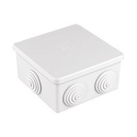 Surface Installation Boxes - Installation Box PI 80x80, with glands, snap-on cover,  hole plugs for assembly holes, colour: white, IP44