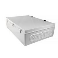 UNIbox plastic boxes - Obudowa z tworzywa UNIbox Uni-3/PM, panel membranowy P-MB-51, płyta montażowa,  uchwyty do montażu naściennego, IP65, IK07
