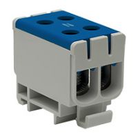 WLZ Connectors - Zacisk WLZ35/2x50/n Al/Cu, na szynę TH35, do podłoża, kolor niebieski, Cu160A Al145A