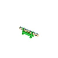 Listwy zaciskowe - N and PE Protective terminal strip - LZOG-14P to TH 35 rails, colour: green
