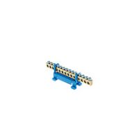 Listwy zaciskowe - N and PE Protective terminal strip - LZOB-14P to TH 35 rails, colour: blue