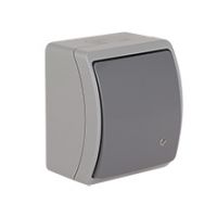 Switches and Sockets - KOALA - colour: gray-graphite - Single Pole Switch With Illumination VW-1L, screwless terminals, IP44