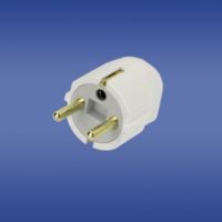 Plugs and sockets 230V - Universal white plug FWKB