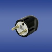 Plugs and sockets 230V - Universal black plug FWKC
