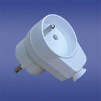 Plugs and sockets 230V - Angle portable plug with socket AWA-WG