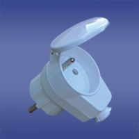 Plugs and sockets 230V - Angle portable plug with socket AWA-WG , splash proof