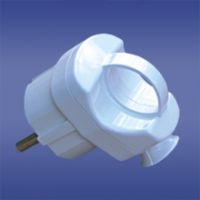 Plugs and sockets 230V - Angular plug with handle AWA-WK white 