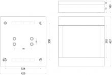 Surface Distribution Board SRn-36/2, N+PE (2x18), IP40, transparent door