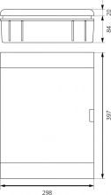 Multimedia Flush Distribution Board SRp-24/BM, white door, IP40