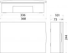 Surface Distribution Board KRN-12/B, N+PE, IP40, IK07