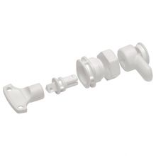 Triangular Plastic Cam Lock DARP-ZPL + Key, Quiteline, color: white